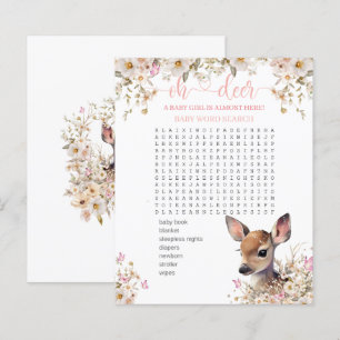 Woodland Deer Baby Shower Game