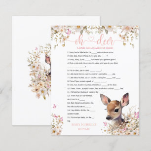 Woodland Deer Baby Shower Game