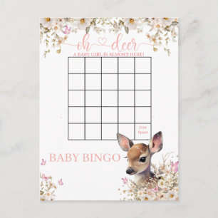 Woodland Deer Baby Shower Game Postcard