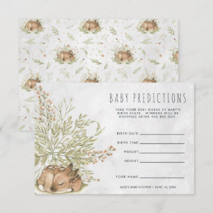 Woodland Deer   Baby Shower Guessing Game Invitation