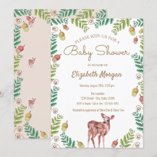 Woodland,Deer  Baby Shower Invitation