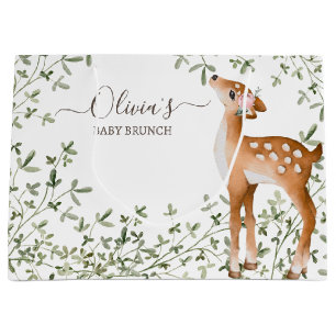Woodland Deer Baby Shower Large Gift Bag