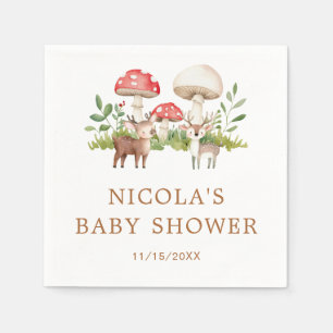 Woodland Deer Baby Shower Napkin