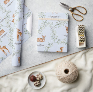 Woodland Deer Baby Shower Wrapping Paper