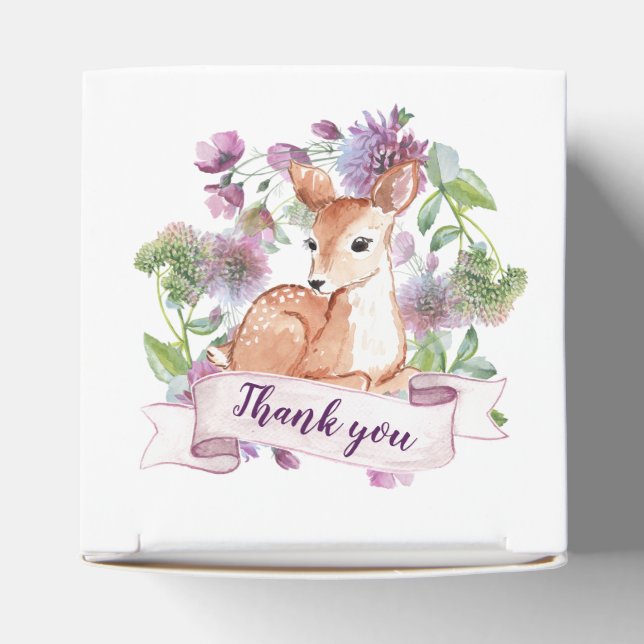 Woodland Deer birthday party Personalise Favour Bo Favour Box (Top)