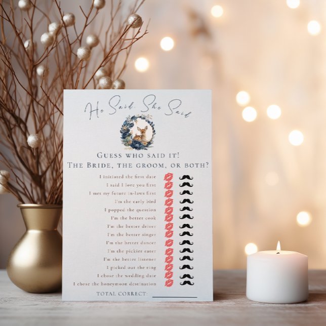  Woodland Deer Blue He Said She Said Games Flyer (Creator Uploaded)