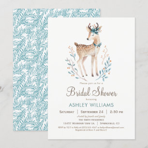 Woodland Deer Bridal Shower Invitation