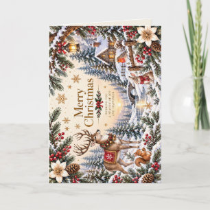 Woodland Deer Christmas Card