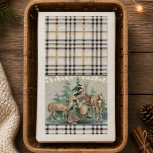 Woodland Deer Christmas Celebration Paper Towels Napkin