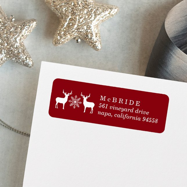 Woodland Deer Christmas Return Address (Creator Uploaded)