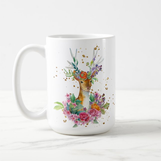 Woodland Deer Coffee Mug (Left)