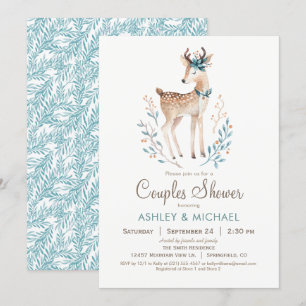 Woodland Deer Couples Shower Invitation