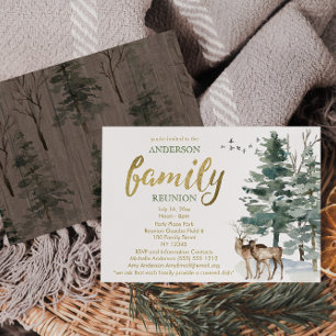 Woodland Deer Family Reunion Invitation