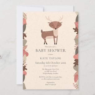 Woodland Deer Gender Neutral Baby Shower Sprinkle Invitation