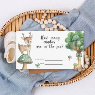 Woodland Deer Guess how many candies Enclosure Card