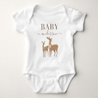 Woodland deer natural modern baby shower
