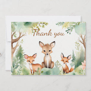 Woodland Deer Neutral Baby Shower Thank You Card