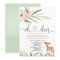 Woodland deer pink gold green couples baby shower