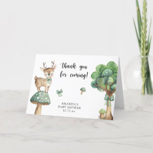 Woodland Deer - thank you Card