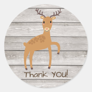 Woodland deer thank you Sticker
