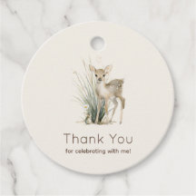 Woodland Deer Thank You Tag