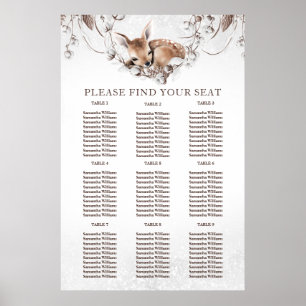 Woodland Deer Winter Baby Shower Setting Chart