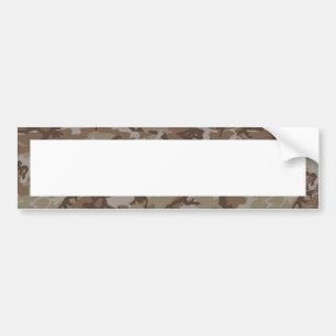 Woodland Desert Camouflage (with White) Bumper Sticker