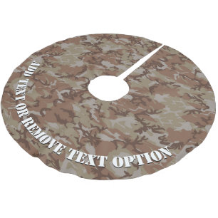 Woodland Desert Military Camouflage Brushed Polyester Tree Skirt