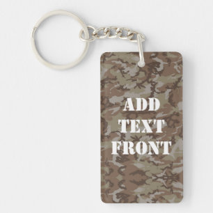 Woodland Desert Military Camouflage Key Ring
