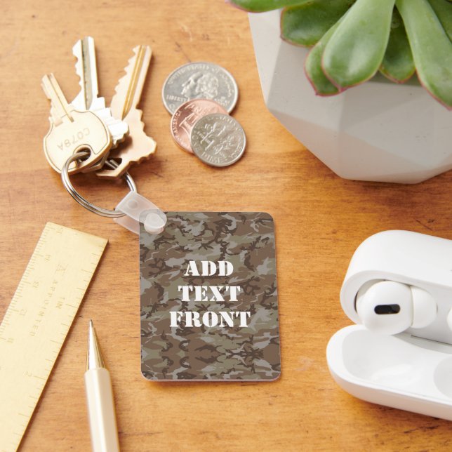Woodland Desert Military Camouflage Key Ring (Desk)