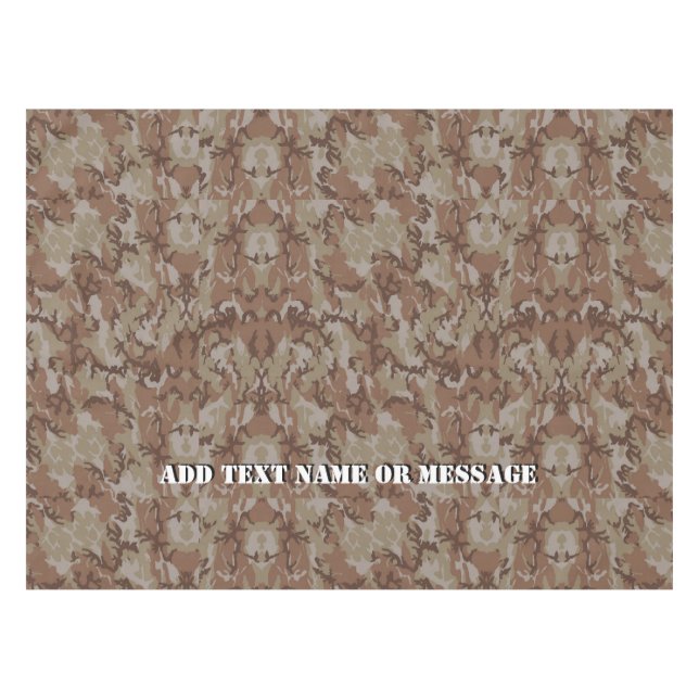 Woodland Desert Military Camouflage Tablecloth (Front (Horizontal))