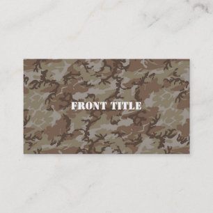 Woodland Desert MilitaryCamouflage Business Card