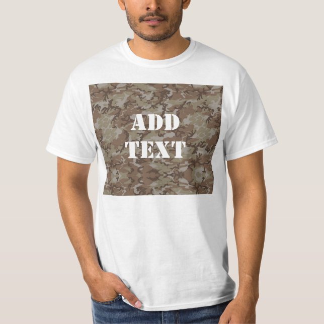 Woodland Desert MilitaryCamouflage T-Shirt (Front)