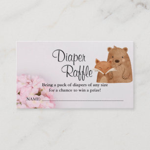 Woodland Diaper raffle ticket baby shower