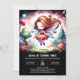 Woodland Enchanted Fairy Birthday Invitation