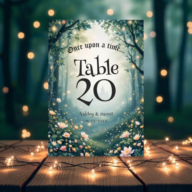 Woodland Enchanted Forest Fairytale Wedding Table Number (Creator Uploaded)