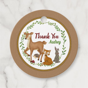 Woodland Enchanted Forest Favour Tags