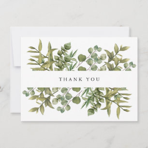 Woodland Eucalyptus Greenery Wedding Thank You Card