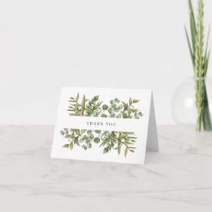 Woodland Eucalyptus Greenery Wedding Thank You Card