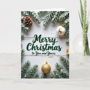 Woodland Evergreen Christmas Card