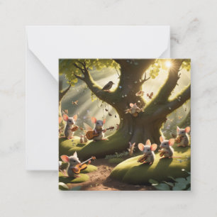 Woodland Faerie Musical Mice  Card