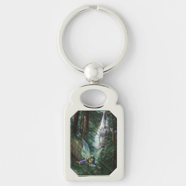 Woodland Fairies and Waterfall Castle Key Ring (Front)