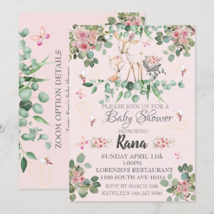 Woodland Fairy Baby Shower Invitation