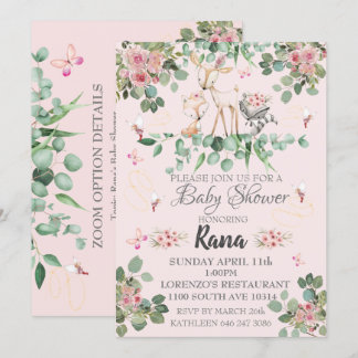 Woodland Fairy Baby Shower Invitation
