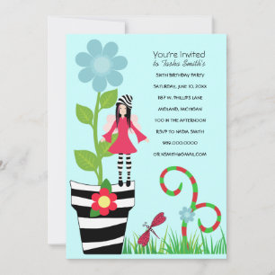 Woodland Fairy Birthday Party Invitations