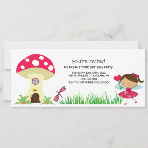 Woodland Fairy Birthday Party Invitations