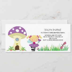 Woodland Fairy Birthday Party Invitations