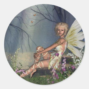 Woodland Fairy Classic Round Sticker