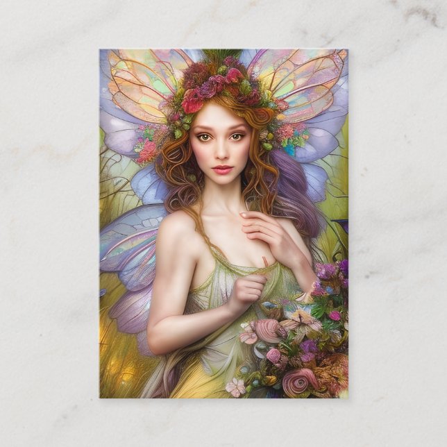 Woodland Fairy Fantasy Business Card (Front)