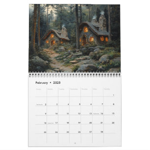 Woodland Fairy Forest Cottages  Calendar